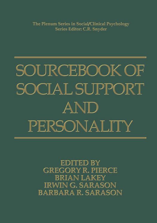 Produktbild: Sourcebook of Social Support and Personality