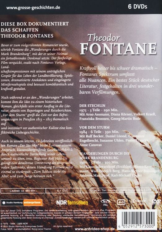 Produktbild: Theodor Fontane - Box - Grosse Geschichten 5 [6 DVDs]