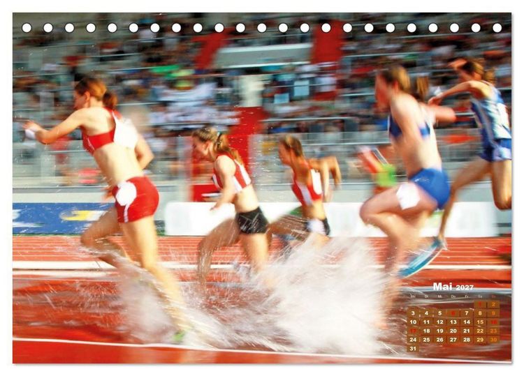 Produktbild: Faszination Leichtathletik: Schneller, h&ouml;her, weiter (Tischkalender 2027 DIN A5 quer), CALVENDO Monatskalender