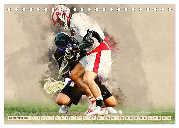 Produktbild: Ich liebe Lacrosse (Tischkalender 2026 DIN A5 quer), CALVENDO Monatskalender