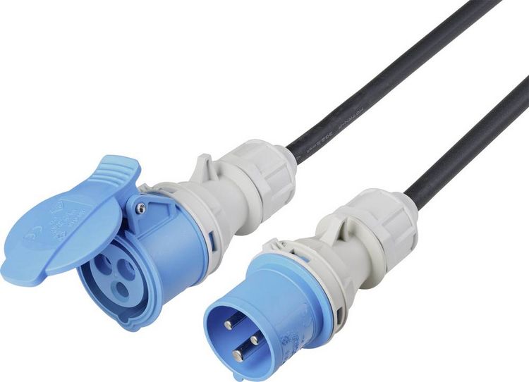 Produktbild: Sygonix SY-5244052 Strom Verl&auml;ngerungskabel 16 A Schwarz 10 m H07RN-F 3G 2,5 mm&sup2; witterungsbest&auml;ndig, f&uuml;r Au&szlig;enbereich geeignet