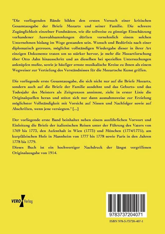 Produktbild: Die Briefe W.A. Mozarts und seiner Familie