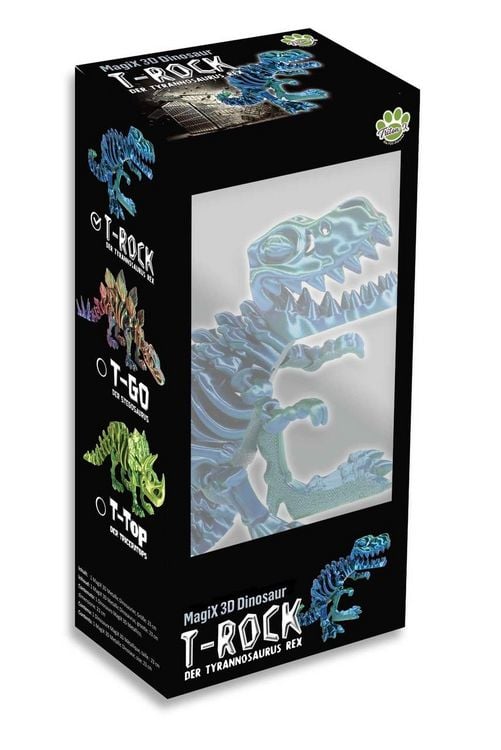 Produktbild: T-Rock der Tyrannosaurus Rex, 3D Metallic Dino 23cm