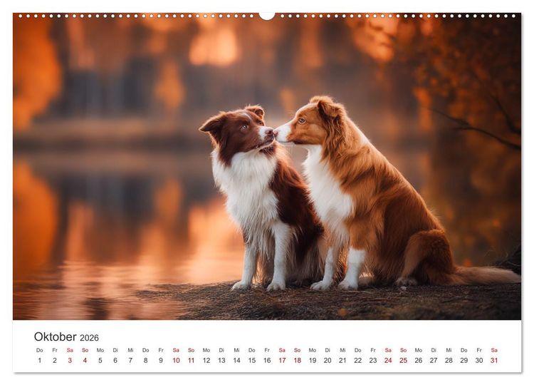 Produktbild: Sch&ouml;n, schlau, schnell! - Der Border Collie - Kalender (Wandkalender 2026 DIN A2 quer), CALVENDO Monatskalender