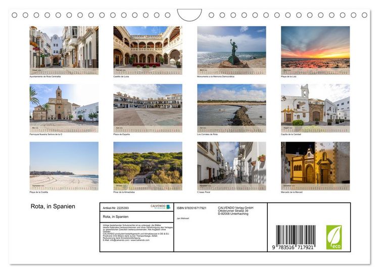 Produktbild: Rota, in Spanien (Wandkalender 2026 DIN A4 quer), CALVENDO Monatskalender