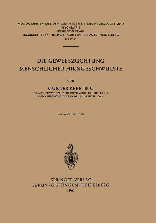 Produktbild: Die Gewebsz&uuml;chtung Menschlicher Hirngeschw&uuml;lste