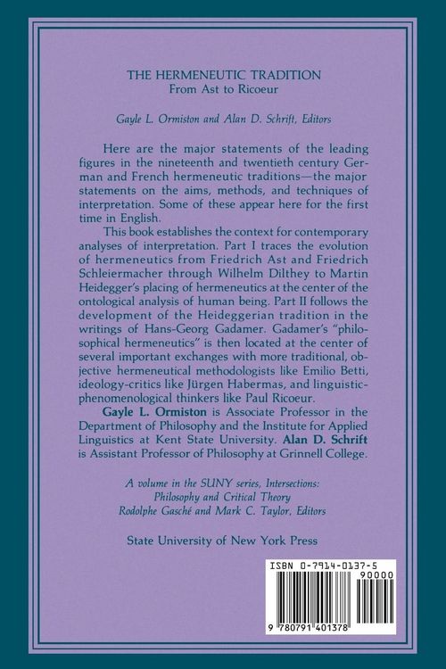 Produktbild: The Hermeneutic Tradition