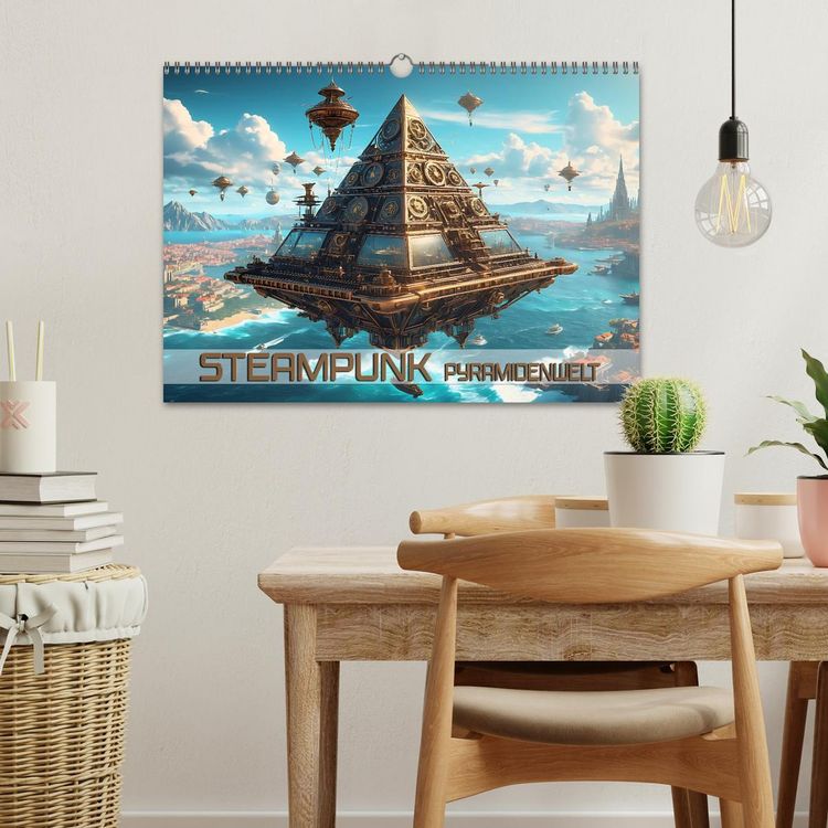 Produktbild: Steampunk Pyramidenwelt (Wandkalender 2026 DIN A3 quer), CALVENDO Monatskalender