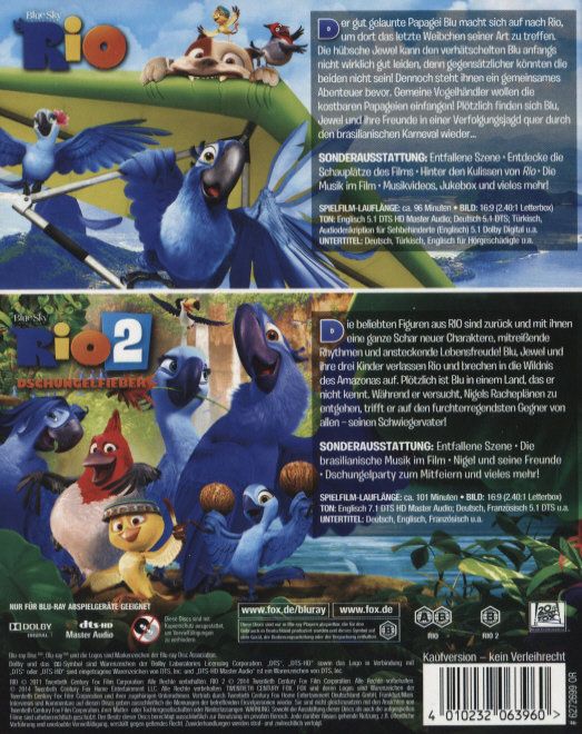 Produktbild: Rio 1&2 [2 BRs]