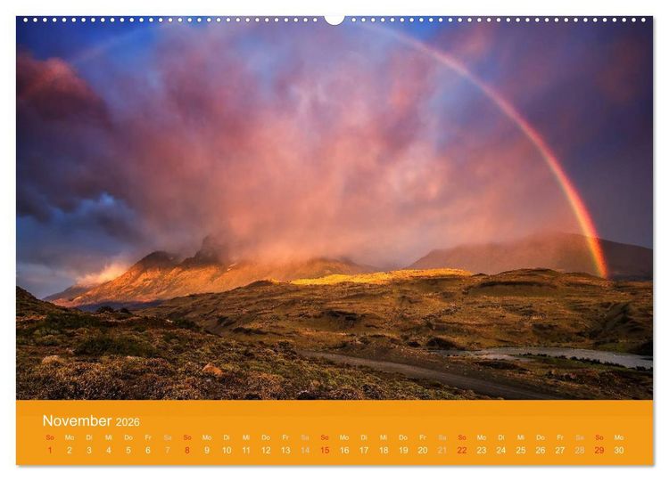 Produktbild: Farbenfrohes Patagonien (hochwertiger Premium Wandkalender 2026 DIN A2 quer), Kunstdruck in Hochglanz