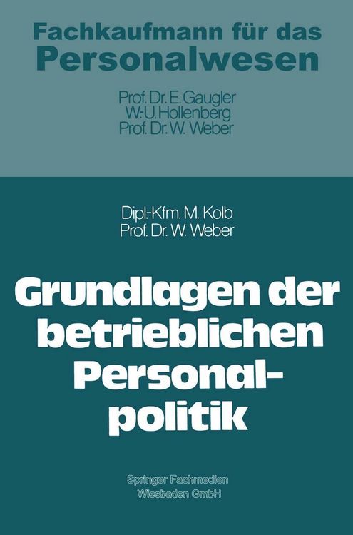 Produktbild: Grundlagen der betrieblichen Personalpolitik