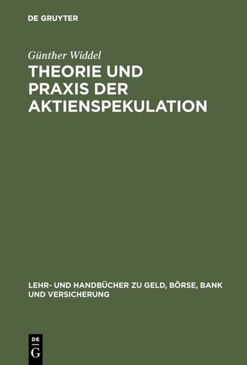 Produktbild: Theorie und Praxis der Aktienspekulation