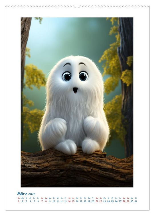 Produktbild: Ghosti (Wandkalender 2026 DIN A2 hoch), CALVENDO Monatskalender