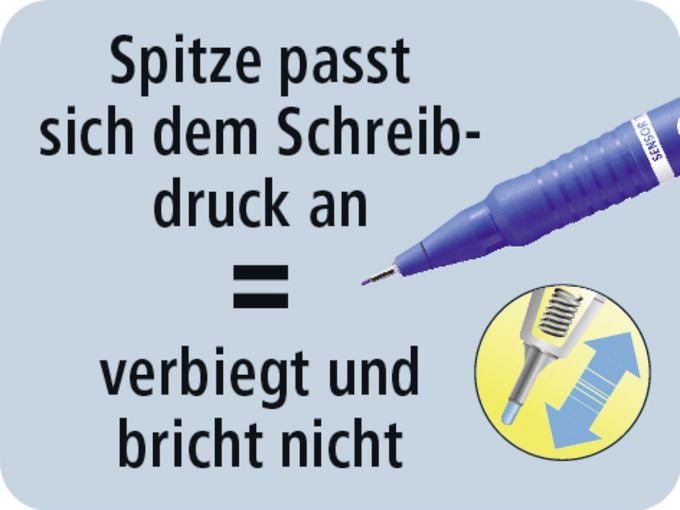 Produktbild: STABILO Fineliner mit gefederter Spitze -   SENSOR F - fein - 8er Pack - mit 8 verschiedenen Farben