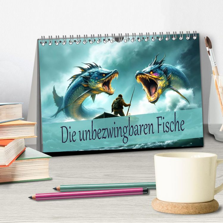 Produktbild: Die unbezwingbaren Fische (Tischkalender 2026 DIN A5 quer), CALVENDO Monatskalender