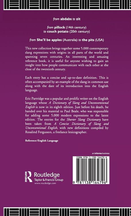 Produktbild: Shorter Slang Dictionary