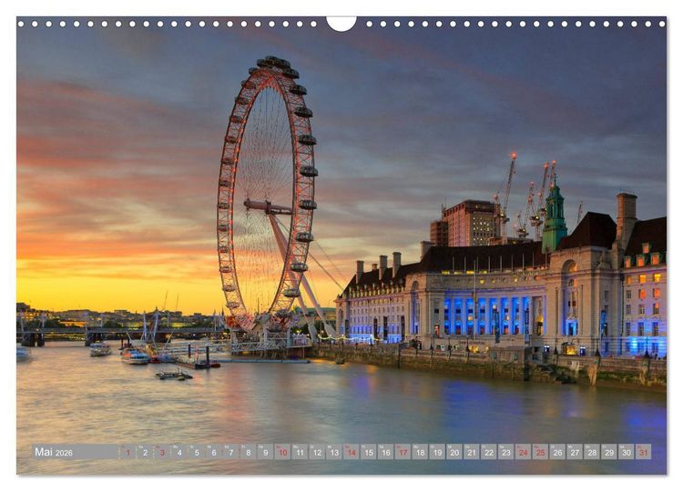 Produktbild: London Sehensw&uuml;rdigkeiten (Wandkalender 2026 DIN A3 quer), CALVENDO Monatskalender