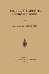 Produktbild: Das Rechtsgef&uuml;hl in Justiz und Politik