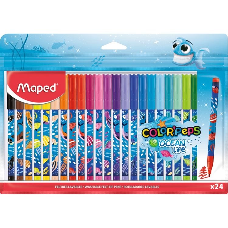 Produktbild: Maped Filzstifte OCEAN LIFE Color Peps 24 St&uuml;ck Blister