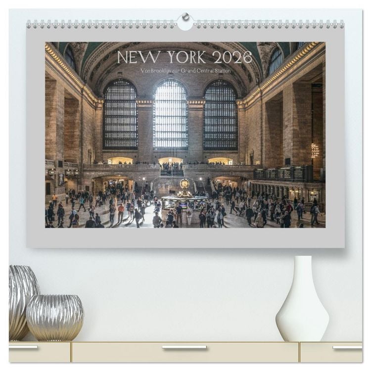 Produktbild: New York &ndash; Von Brooklyn zur Grand Central Station (hochwertiger Premium Wandkalender 2026 DIN A2 quer), Kunstdruck in Hochglanz