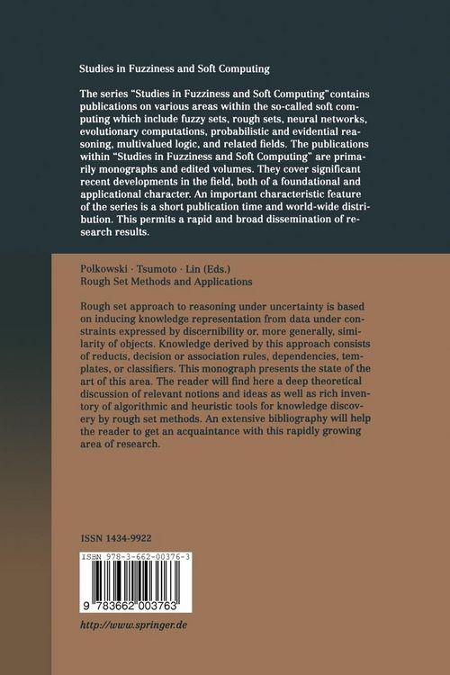 Produktbild: Rough Set Methods and Applications