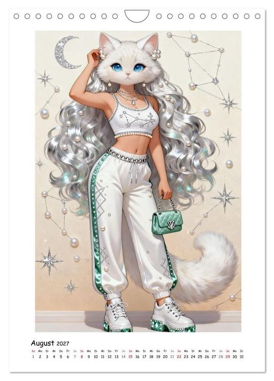 Produktbild: Fashion Cats - Weil Stil keine Grenzen kennt (Wandkalender 2027 DIN A4 hoch), CALVENDO Monatskalender