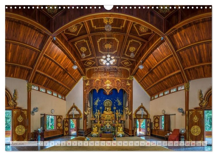 Produktbild: BUDDHA - Buddhistische Tempel in Nordthailand (Wandkalender 2026 DIN A3 quer), CALVENDO Monatskalender