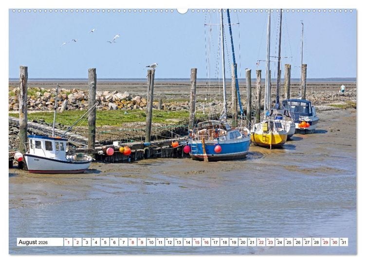 Produktbild: Moin Nordfriesland - Urlaub an der Nordseek&uuml;ste (hochwertiger Premium Wandkalender 2026 DIN A2 quer), Kunstdruck in Hochglanz