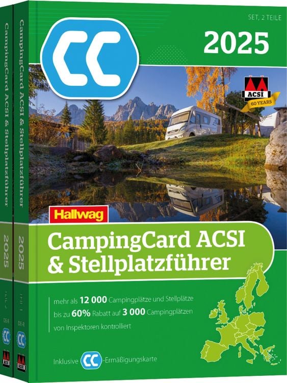 Produktbild: ACSI CampingCard & Stellplatzf&uuml;hrer 2025