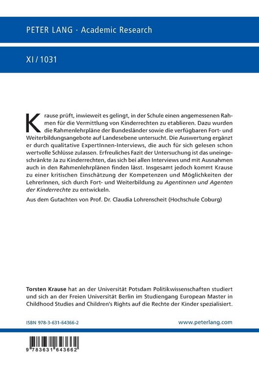 Produktbild: Schulische Kinderrechtsbildung in Deutschland
