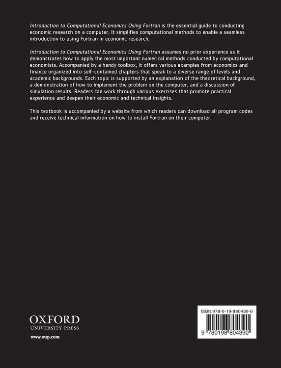 Produktbild: INTRO COMPUTAT ECONOMICS FORTRAN C