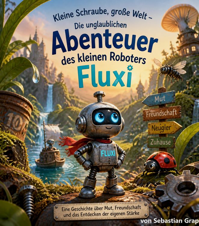Produktbild: Kleine Schraube, gro&szlig;e Welt - Die unglaublichen Abenteuer des kleinen Roboters Fluxi