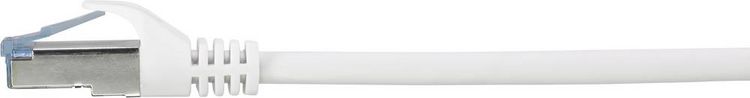 Produktbild: Renkforce RF-5047448 RJ45 Patchkabel CAT 6a S/FTP 15.00 m Wei&szlig; mit Rastnasenschutz, Flammwidrig 1 St.