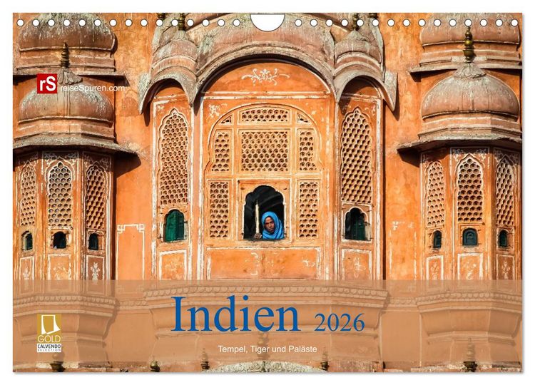 Produktbild: Indien 2026 Tempel, Tiger und Pal&auml;ste (Wandkalender 2026 DIN A4 quer), CALVENDO Monatskalender