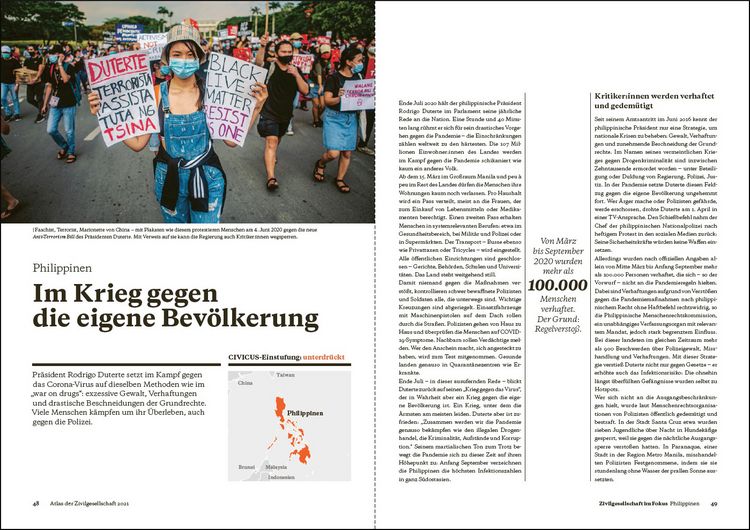 Produktbild: Atlas der Zivilgesellschaft: Freiheitsrechte unter Druck