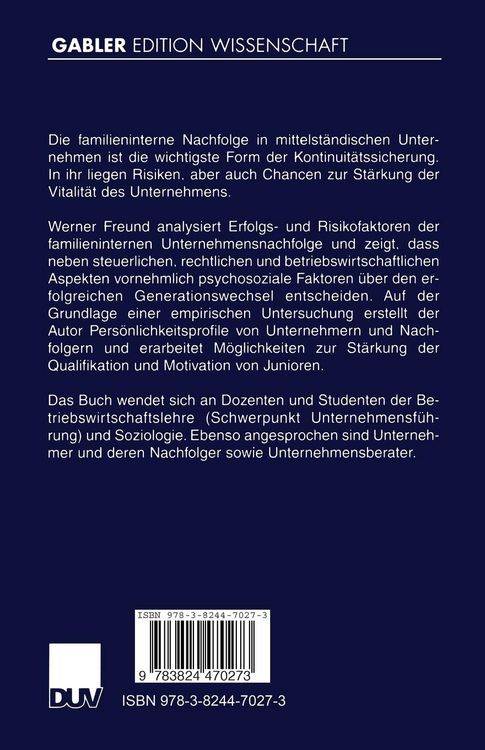 Produktbild: Familieninterne Unternehmensnachfolge