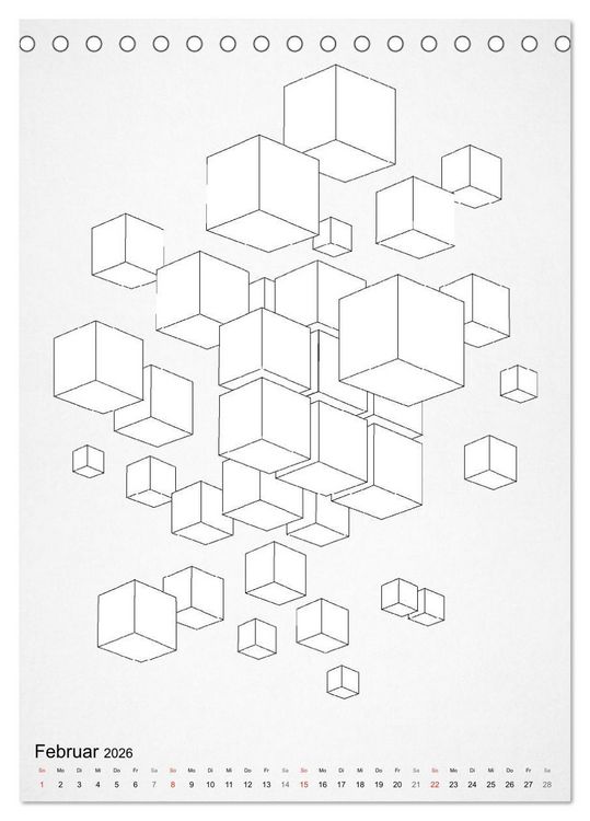 Produktbild: Geometric Graphik Art (Tischkalender 2026 DIN A5 hoch), CALVENDO Monatskalender