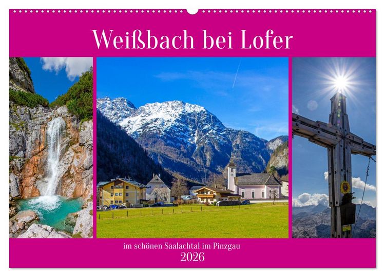 Produktbild: Wei&szlig;bach bei Lofer (Wandkalender 2026 DIN A2 quer), CALVENDO Monatskalender