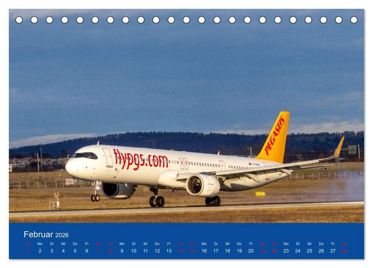 Produktbild: Besondere Flugzeuge am Flughafen Stuttgart (Tischkalender 2026 DIN A5 quer), CALVENDO Monatskalender
