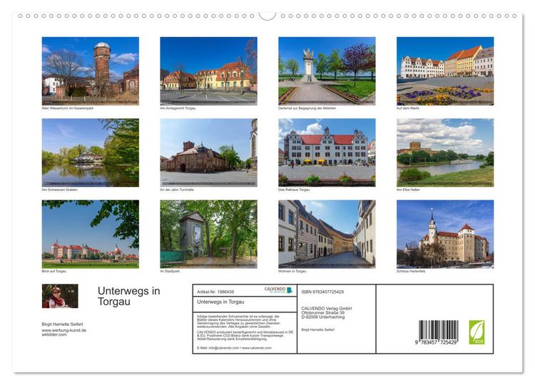 Produktbild: Unterwegs in Torgau (hochwertiger Premium Wandkalender 2026 DIN A2 quer), Kunstdruck in Hochglanz