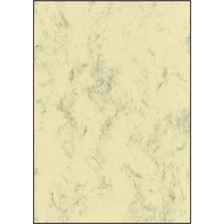 Produktbild: sigel Feinpapier Marmor Motiv beidseitig beige DIN A5 100 Blatt