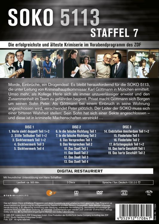 Produktbild: SOKO 5113 - Staffel 7 [3 DVDs]