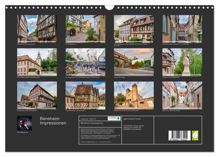 Produktbild: Bensheim Impressionen (Wandkalender 2026 DIN A3 quer), CALVENDO Monatskalender