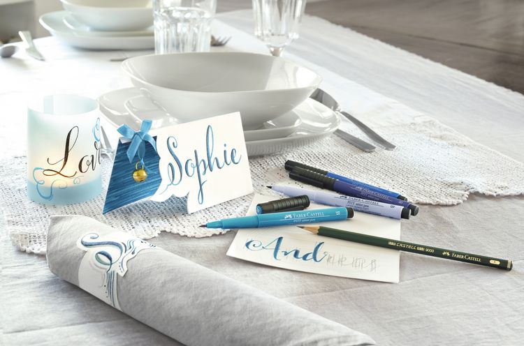 Produktbild: Faber-Castell Tuschestifte Pitt Artist Pens Hand Lettering, 4er Etui