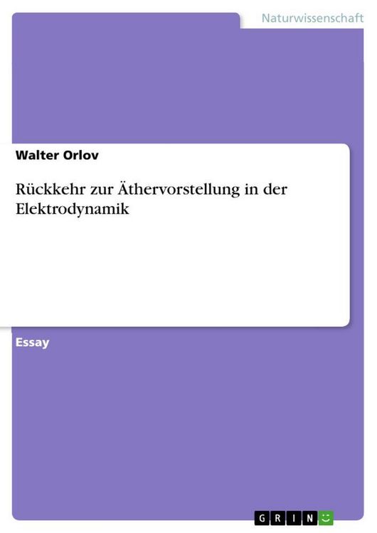 Produktbild: R&uuml;ckkehr zur &Auml;thervorstellung in der Elektrodynamik