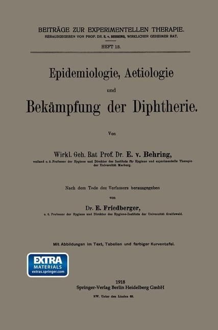 Produktbild: Epidemiologie, Aetiologie und Bek&auml;mpfung der Diphtherie