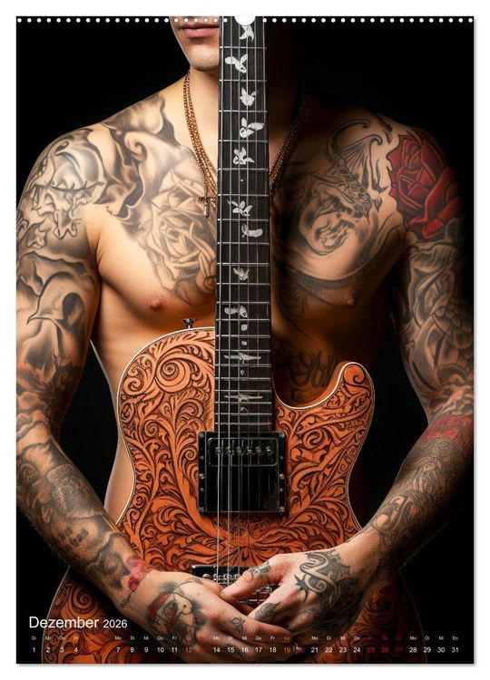 Produktbild: Tattoos Kunst auf der Haut (hochwertiger Premium Wandkalender 2026 DIN A2 hoch), Kunstdruck in Hochglanz