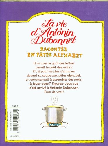 Produktbild: La vie d'Antonin Dubonnet racont&eacute;e en p&acirc;tes alphabet