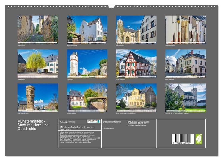 Produktbild: M&uuml;nstermaifeld - Stadt mit Herz und Geschichte (hochwertiger Premium Wandkalender 2026 DIN A2 quer), Kunstdruck in Hochglanz