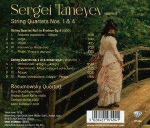 Produktbild: Taneyev:String Quartets Nos.1&4